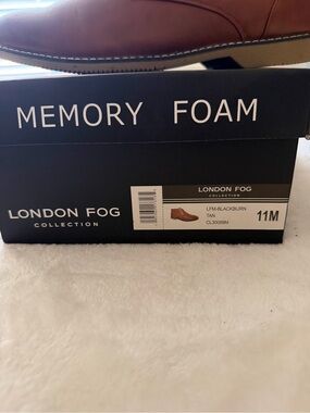 London Fog Tan Leather-Style Oxford Dress Shoe
